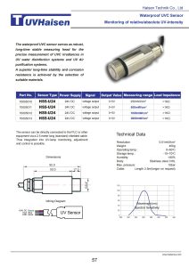  UV sensor HS5-U24 test  UVC lamp irradiances 
