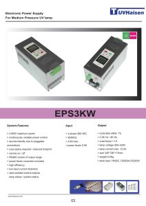 Haisen UV Medium Pressure Ballast EPS3KW