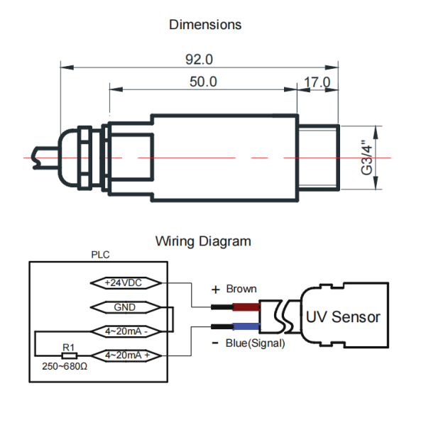 UV sensor HS5-I test UVC lamp irradiances
