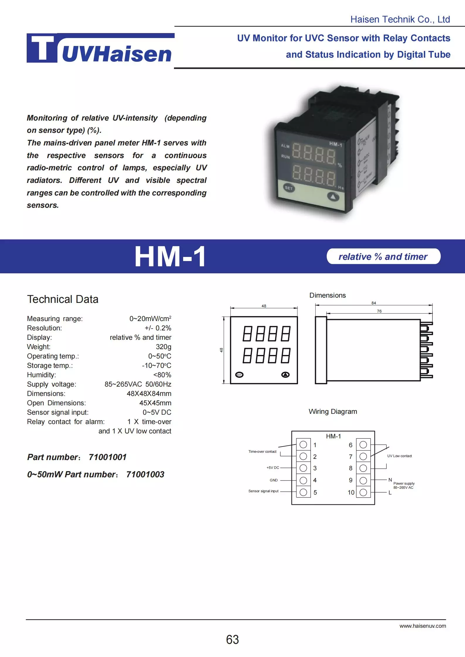 Haisen UV Monitor HM-1